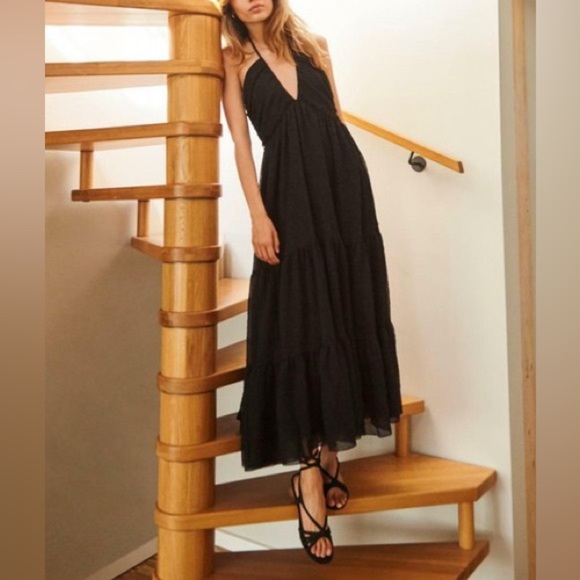 Le Fou Wilfred Swing Maxi Dress Halter Neck in Black Size XXSmall - Picture 1 of 9